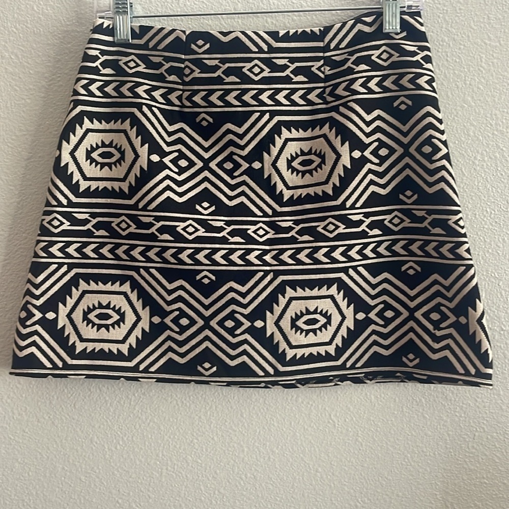Judith March Mini Skirt Women's M Side Zip Aztec Tribal Print Lined - Picture 2 of 5